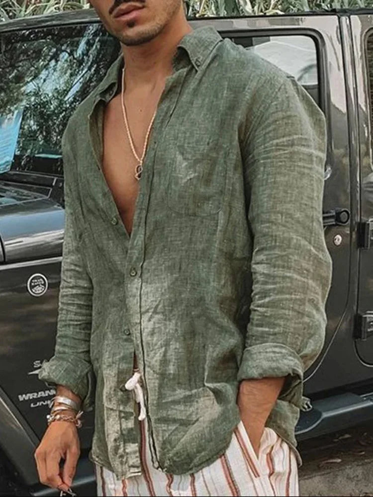 CAMISA MANGA LARGA HOMBRE INFORMAL SILAMODA™